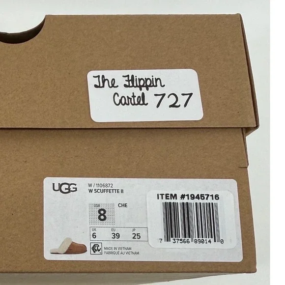 UGG Scuffette II Chestnut Suede Sheepskin Slippers 1106872 Women's - Picture 8 of 8